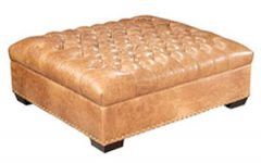 Large Leather Storage Ottoman Coffee Tables
