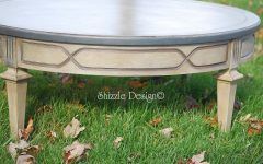Low Round Painted Coffee Table