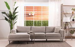 2024 Popular Aquarius Light Grey 2 Piece Sectionals with Laf Chaise