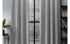 Oxford Sateen Woven Blackout Grommet Top Curtain Panel Pairs