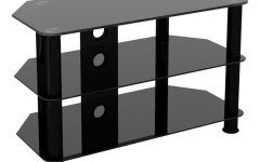 15 Best Collection of Corner Tv Stands for Tvs Up to 43" Black
