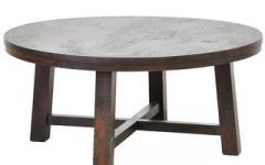 Brown Round Slate Coffee Table