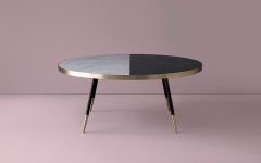 30 Photos 2 Tone Grey and White Marble Coffee Tables