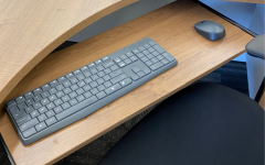 Wood and Metal Keyboard Tray Computer Desks