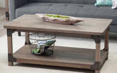 Rustic Coffee Tables with Bottom Shelf