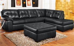15 The Best Black Leather Sectionals with Ottoman