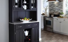 30 Photos Black Hutch Buffets with Stainless Top