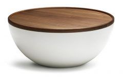 2024 Latest Wood Round Coffee Table with Drawer