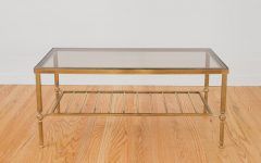 Stainless Steel Brass Glass Coffee Tables