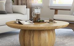 15 Collection of Coffee Tables with Round Wooden Tops