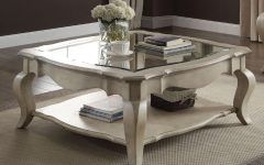 2024 Latest Espresso Wood and Glass Top Coffee Tables