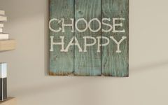 Choose Happy Wood Wall Decor