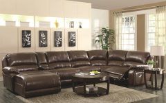 30 Collection of 6 Piece Leather Sectional Sofa