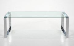 Rectangle Glass Chrome Coffee Tables