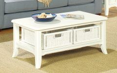 2024 Best of Coffee Table with Wicker Basket Storage