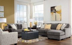 Living Room with Grey Sofas