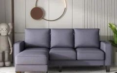 Dark Grey Polyester Sofa Couches
