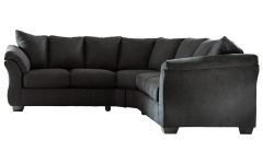 2pc Burland Contemporary Sectional Sofas Charcoal