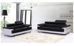 Black and White Leather Sofas