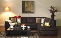 2024 Latest Diana Dark Brown Leather Sectional Sofa Set