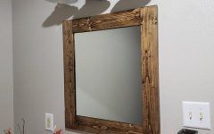 2024 Latest Walnut Wood Wall Mirrors