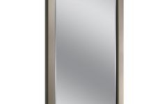 2024 Latest Hogge Modern Brushed Nickel Large Frame Wall Mirrors