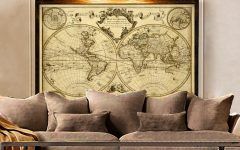 The 20 Best Collection of Vintage Map Wall Art