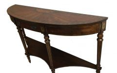 Parsons Walnut Top & Brass Base 48x16 Console Tables