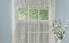 20 Photos Elegant White Priscilla Lace Kitchen Curtain Pieces