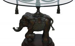 Elephant Glass Top Coffee Tables