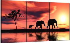 20 Ideas of Elephant Canvas Wall Art