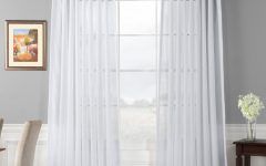 2024 Latest Double Layer Sheer White Single Curtain Panels