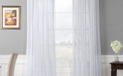 20 Collection of Extra Wide White Voile Sheer Curtain Panels