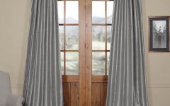 30 Ideas of Silver Vintage Faux Textured Silk Curtain Panels