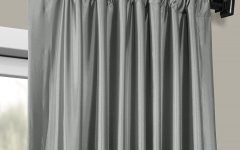 20 Best Collection of Faux Silk Taffeta Solid Blackout Single Curtain Panels