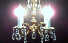 2024 Best of Walnut and Crystal Small Mini Chandeliers