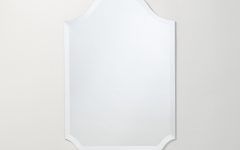 Polygonal Scalloped Frameless Wall Mirrors