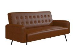 15 Best Celine Sectional Futon Sofas with Storage Camel Faux Leather