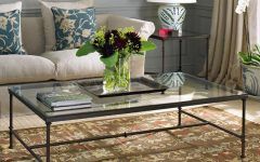 Glass Iron Coffee Table Furniture Sets