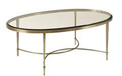 Glass Top Oval Coffee Table Contemporary