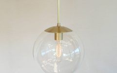 15 Ideas of Gold Glass Pendant Lights