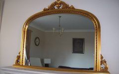 2024 Popular Gold Mantle Mirrors
