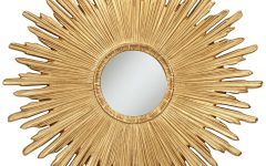 15 Best Collection of Golden Voyage Round Wall Mirrors