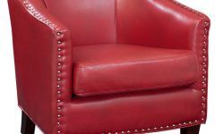 Faux Leather Barrel Chairs