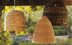 10 Best Collection of Outdoor Hanging Wicker Lights