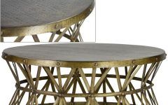 15 Inspirations Hammered Antique Brass Modern Cocktail Tables
