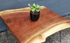 2024 Latest Rustic Walnut Wood Coffee Tables