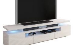 Ktaxon Modern High Gloss Tv Stands with Led Drawer and Shelves