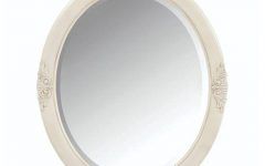 Antique White Oval Mirrors