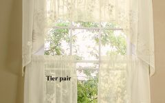 Semi-sheer Rod Pocket Kitchen Curtain Valance and Tiers Sets